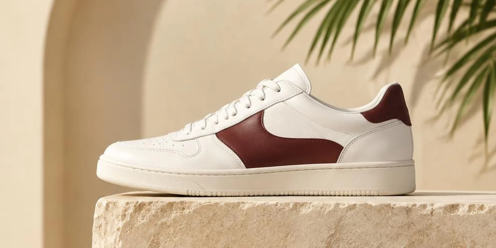 Clean sneaker after professional restoration